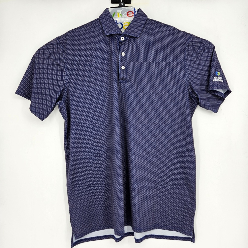 Holderness Bourne Polo Shirt‎ Mens XL Short Sleeve Golf Performance Geometric
